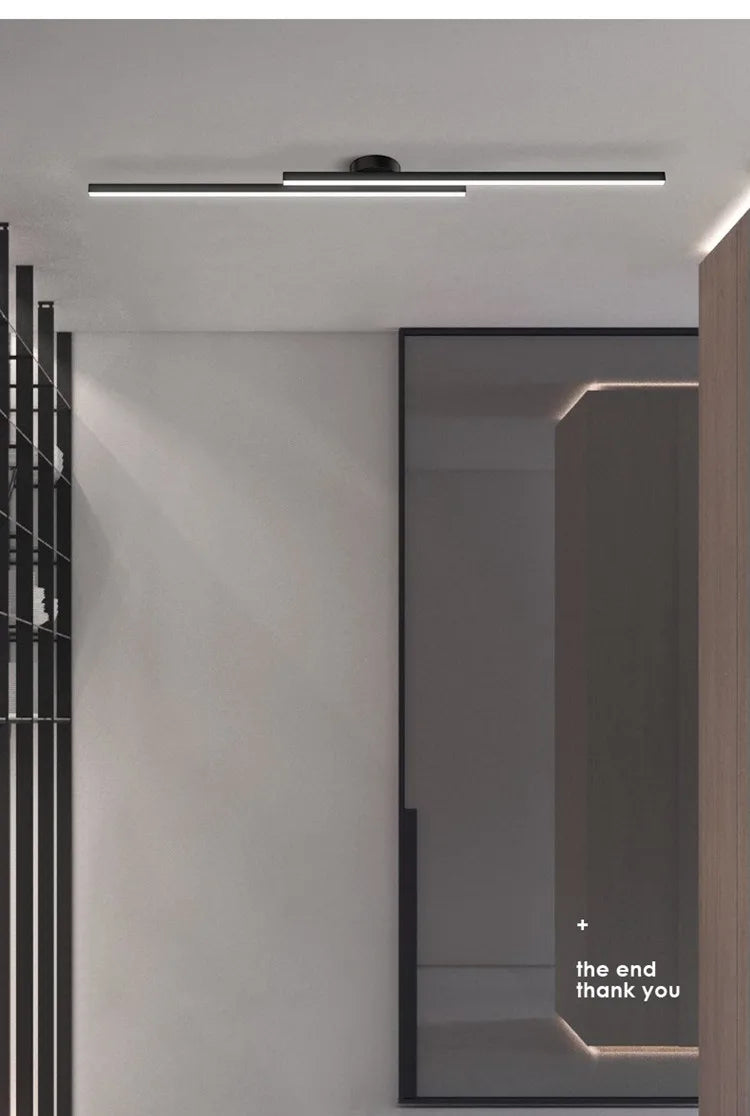 Langwerpige aluminium LED plafondlamp – moderne design plafondverlichting voor hal, kantoor & balkon