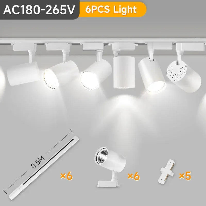 LED railspot 220V – 12W/20W/30W/40W plafond track verlichting voor woonkamer & keuken