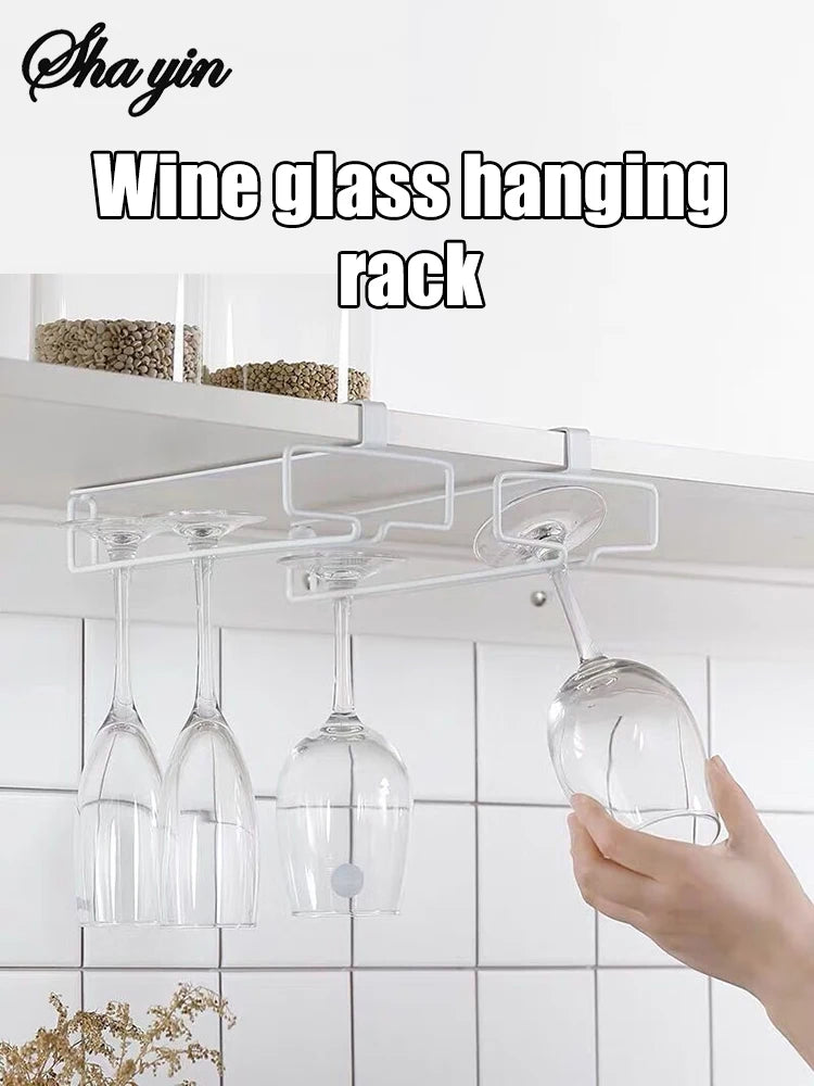 Wijn­glashouder zonder boren – omgekeerde hangende glazenhouder voor bar & keuken