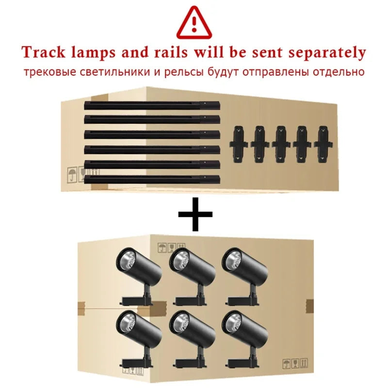 LED railspot 220V – 12W/20W/30W/40W plafond track verlichting voor woonkamer & keuken