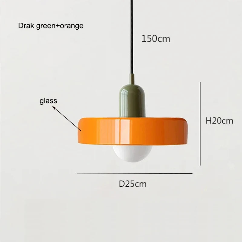 Nordic retro glazen hanglamp – E27 pendant verlichting voor woonkamer, eetkamer & slaapkamer