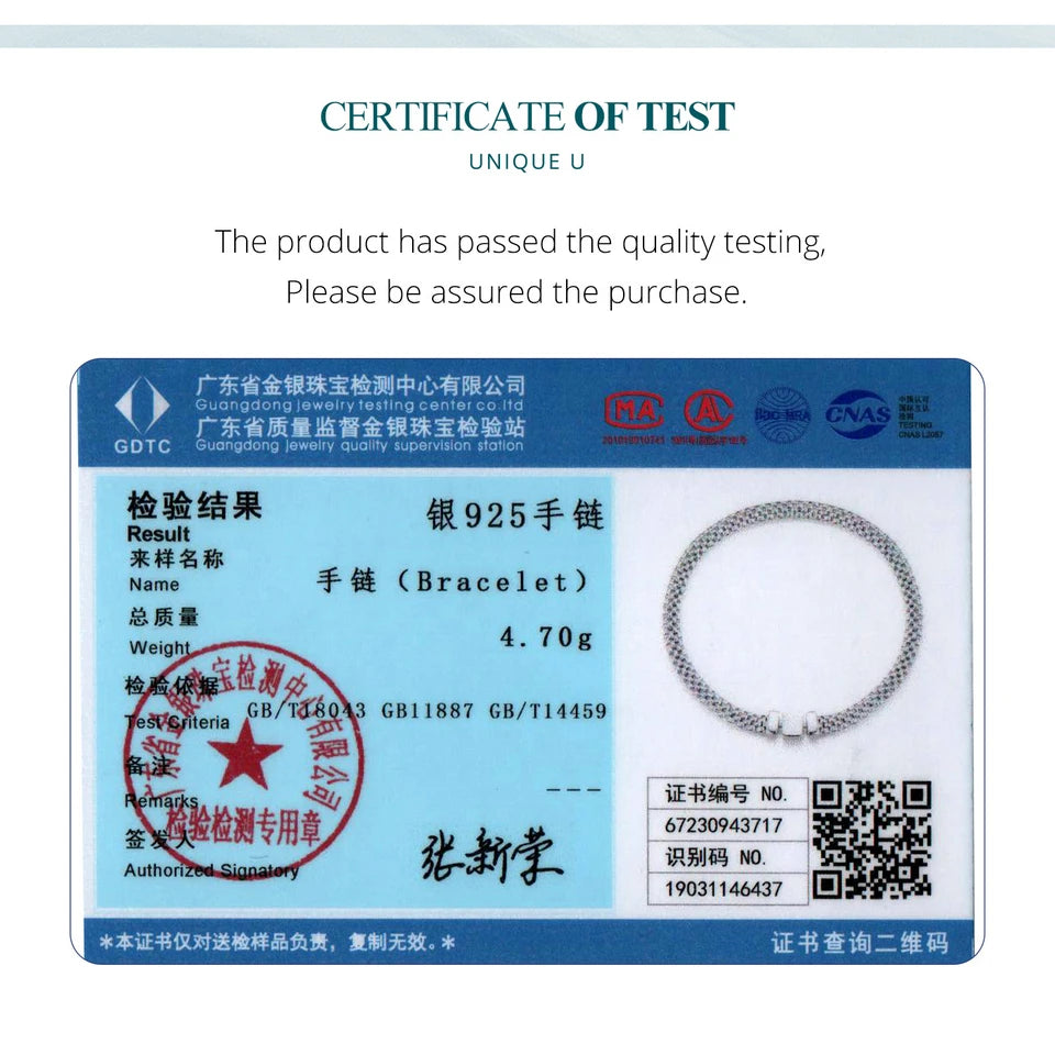 925 sterling zilveren gevlochten armband – retro schakelarmband met vierkante gesp