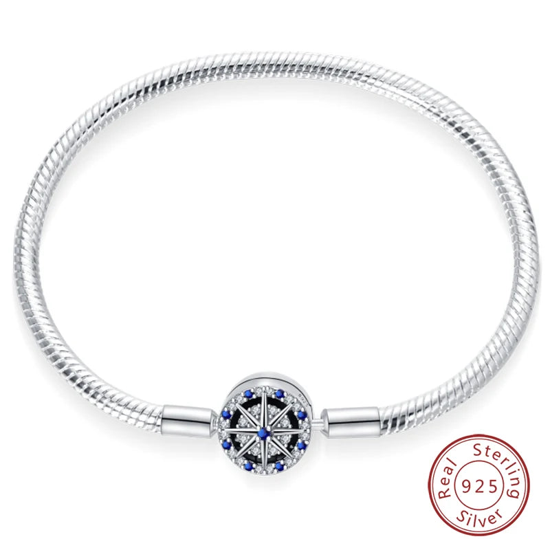 925 Sterling zilveren “Forever Love” hartarmband – Ster, maan, vliegtuig & aarde charms voor dames