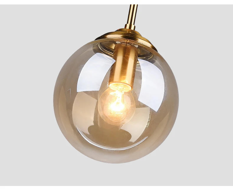 Moderne luxe metalen hanglamp – Nordic LED glazen pendant voor woonkamer, eetkamer & bedside