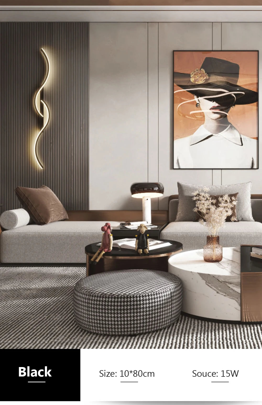 Moderne LED wandlamp – minimalistische lange wandverlichting voor slaapkamer & woonkamer