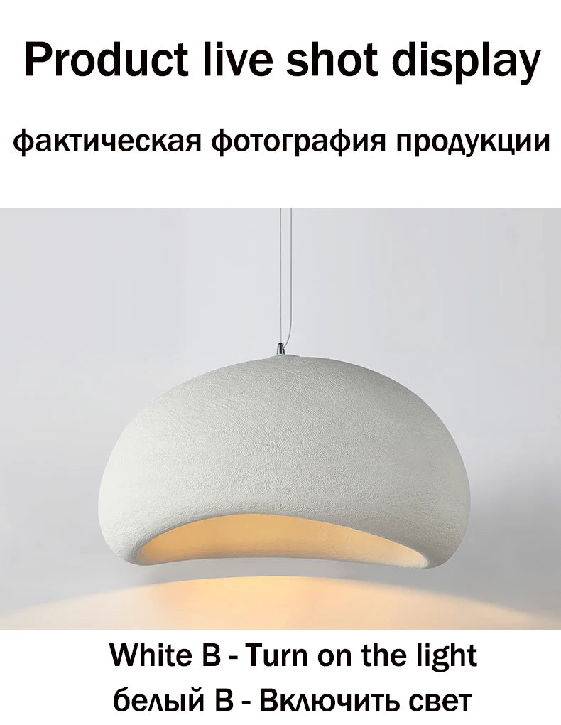 Nordic Wabi Sabi hanglamp – moderne LED pendant lamp voor eetkamer, woonkamer & slaapkamer