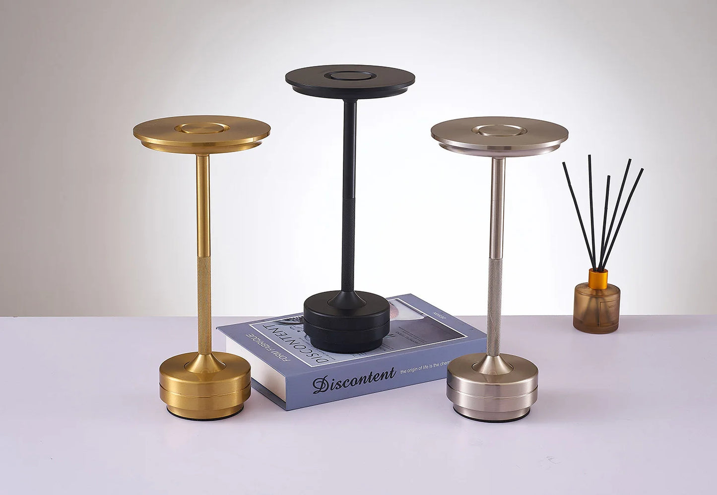 Draadloze oplaadbare tafellamp – dimbare LED touch lamp met retro design (portable)