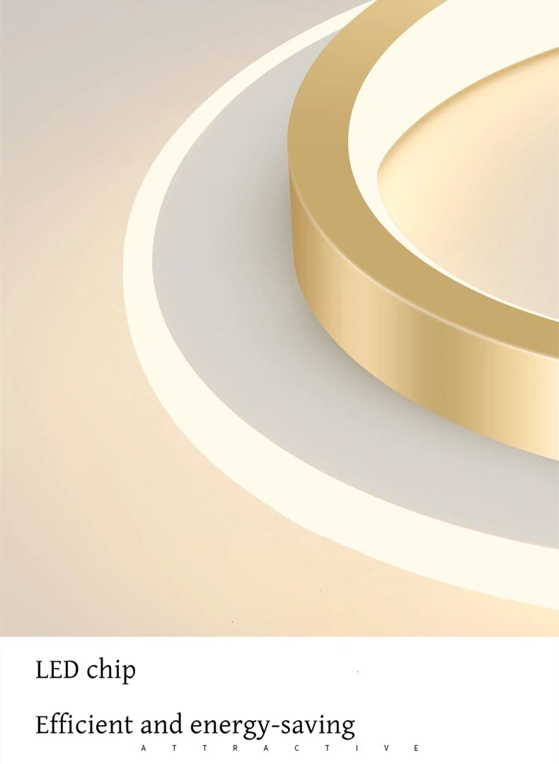 Moderne luxe LED plafondlamp goud – Nordic gang- & corridorverlichting voor hal en trap