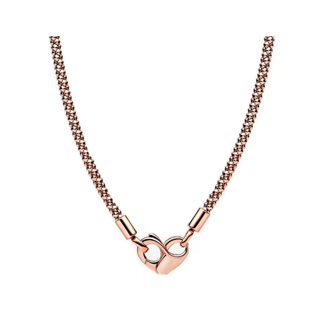 925 sterling zilveren slangenschakel ketting met hart hanger – klassieke charm ketting voor vrouwen