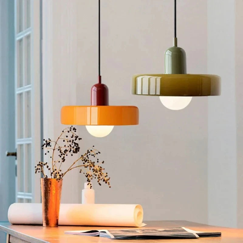 Nordic retro glazen hanglamp – E27 pendant verlichting voor woonkamer, eetkamer & slaapkamer