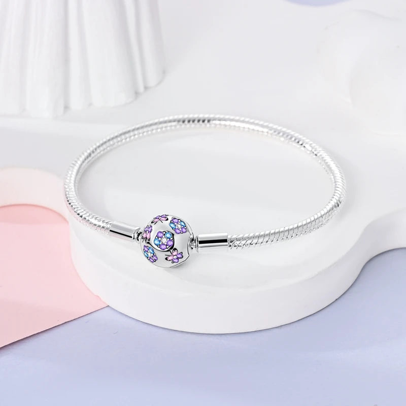 925 Sterling zilveren “Forever Love” hartarmband – Ster, maan, vliegtuig & aarde charms voor dames