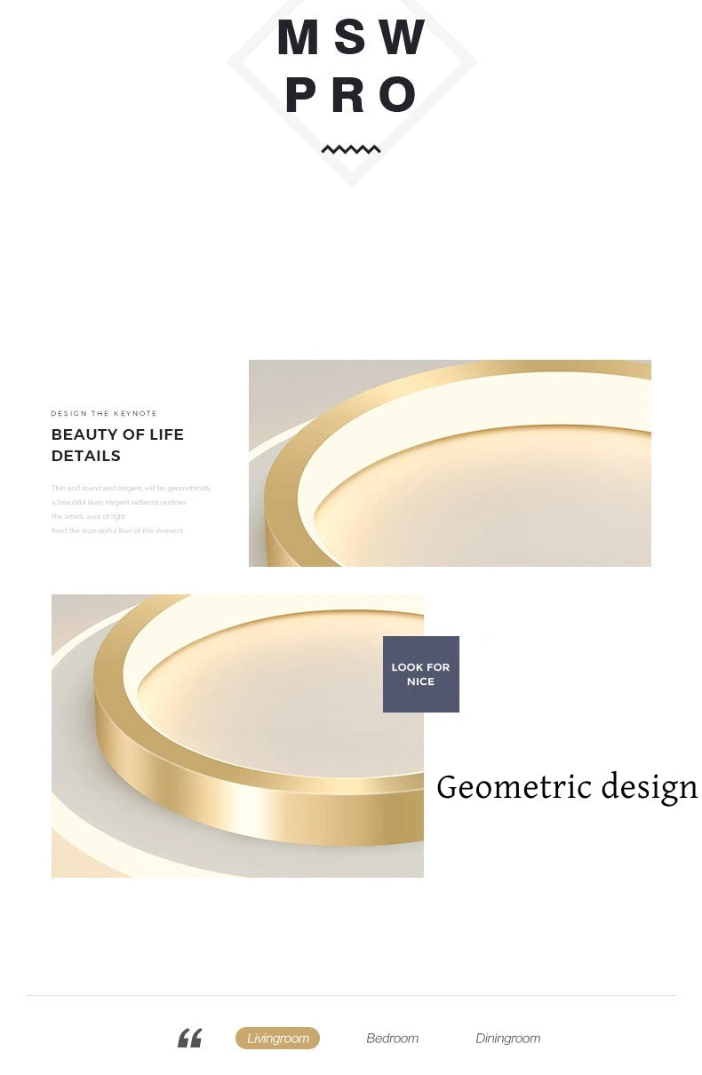 Moderne luxe LED plafondlamp goud – Nordic gang- & corridorverlichting voor hal en trap