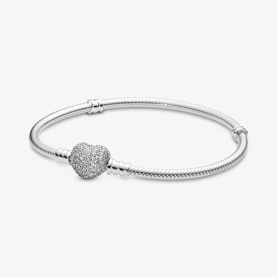 Disney geïnspireerde 925 zilverkleurige bedelarmband – Luxe armband met natuursteen & charms voor dames